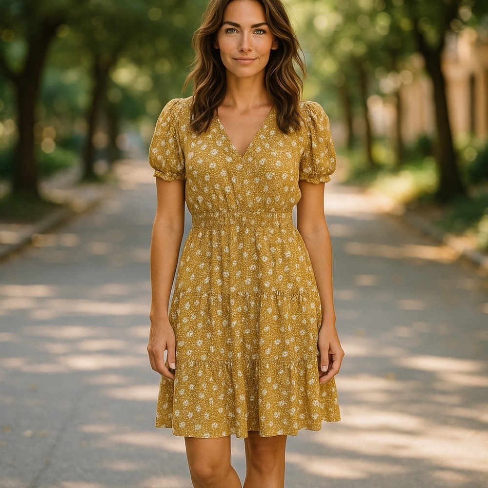 Monteau Los Angeles Floral Mini Dress size L
